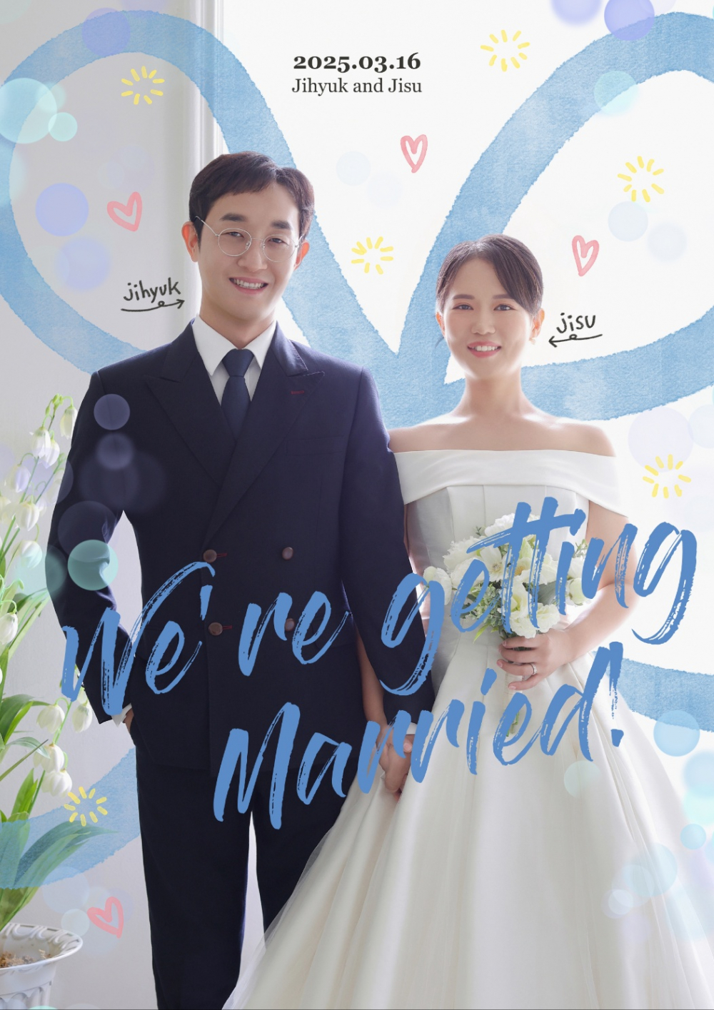 25년 3월16일 오전11시 지혁♥지수 결혼합니다.